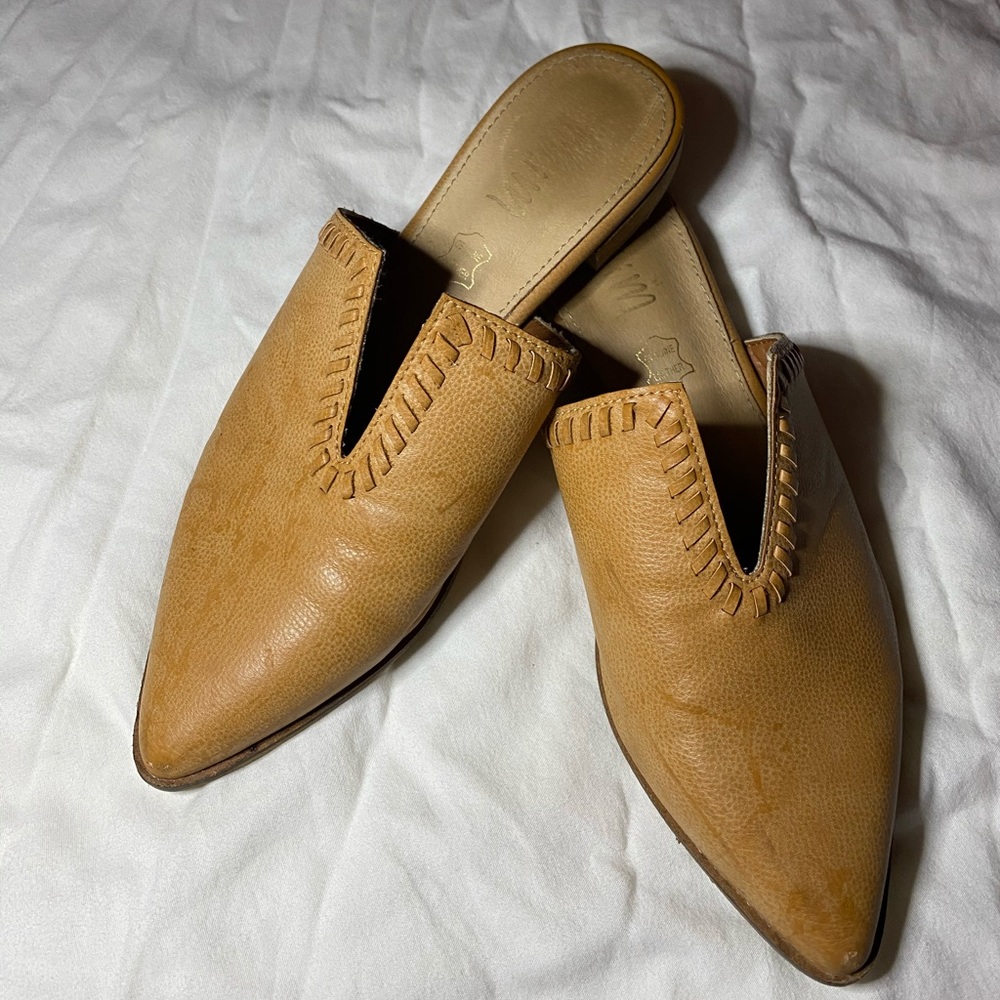 Flat mules- leather